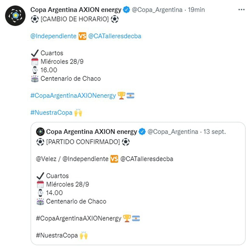 Talleres enfrentará a Independiente, por el pase a la semifinal de la Copa Argentina.