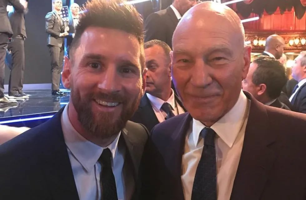 Patrick Stewart y Lionel Messi