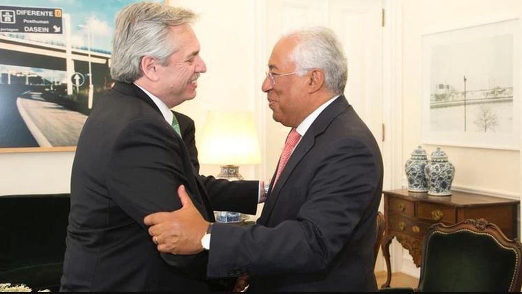 En medio de su gira también se reunió con el primer ministro portugués, António Costa. Foto: Infobae.