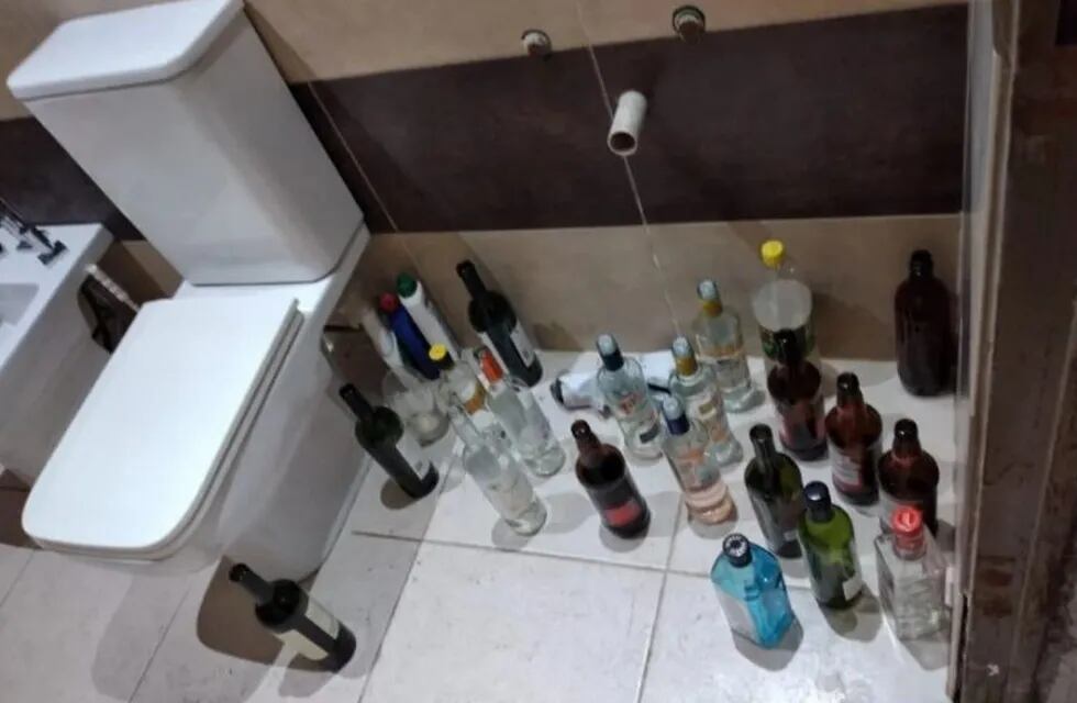 Se secuestró gran cantidad de bebidas alcohólicas.