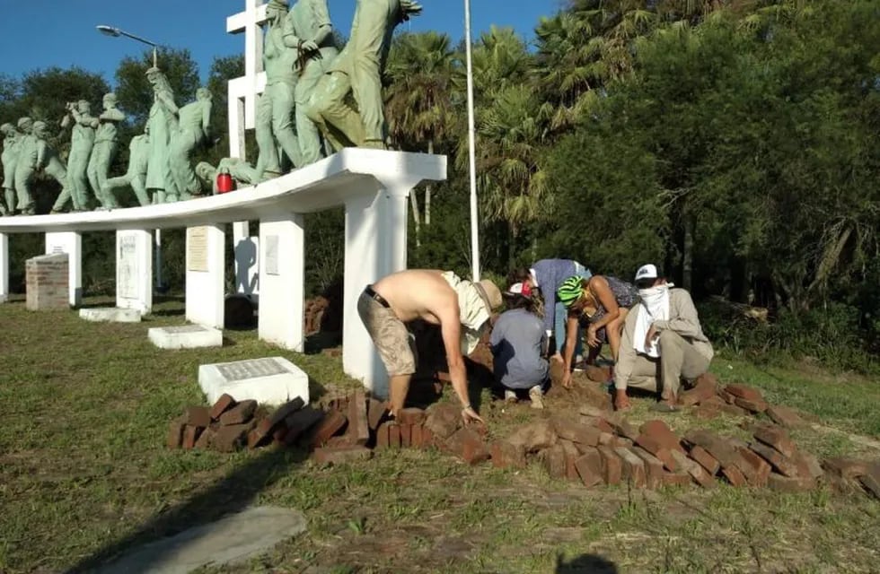 Avanza la restauración del Monumento en Margarita Belén