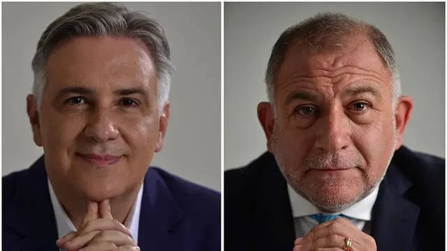 Elecciones 2023: Martín Llaryora, candidato a gobernador de Hacemos Unidos por Córdoba, y Luis Juez, de Juntos por el Cambio