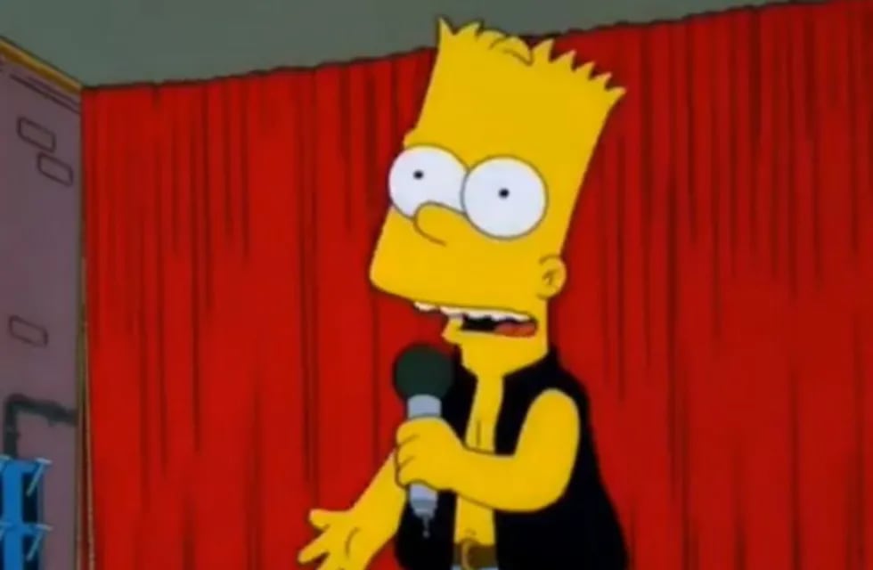 Bart cantando Ocho Cuarenta.