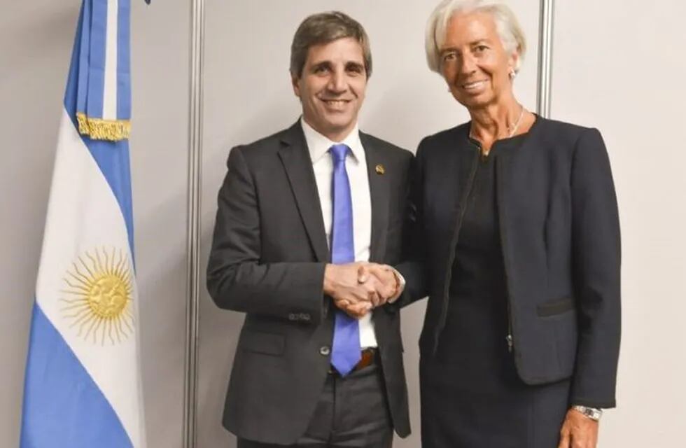 Christine Lagarde se reunió con el presidente del Banco Central, Luis Caputo