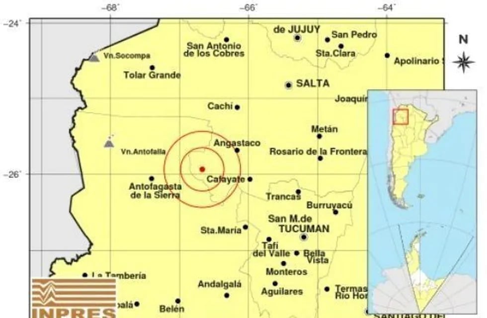 Temblor en Salta 20/05/20