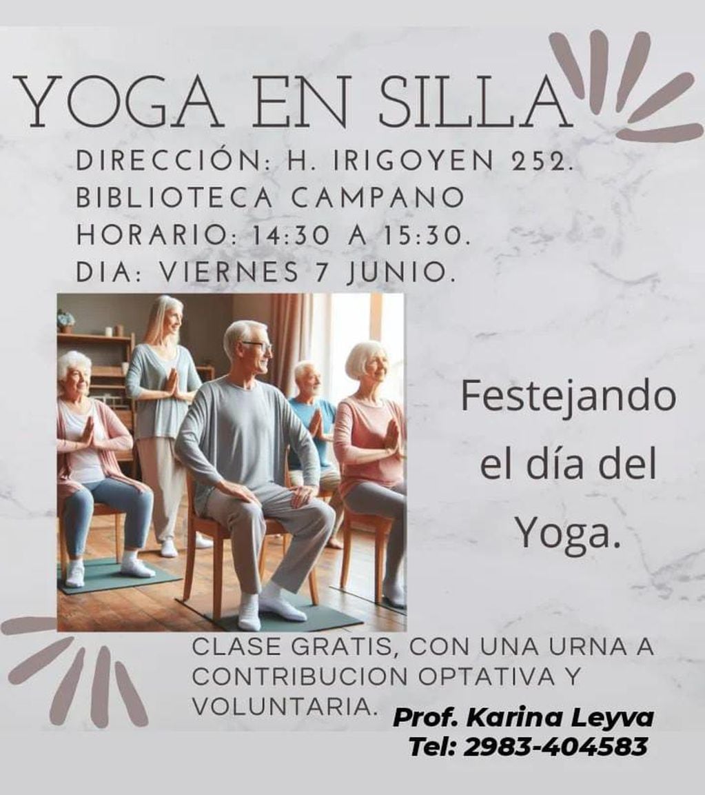 Yoga en Silla y metafísica, las próximas actividades en la Fundación Campano