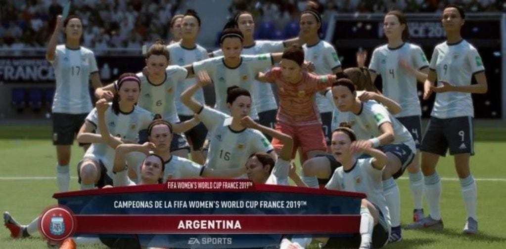 La Selección Argentina de fútbol femenino en el FIFA 19.