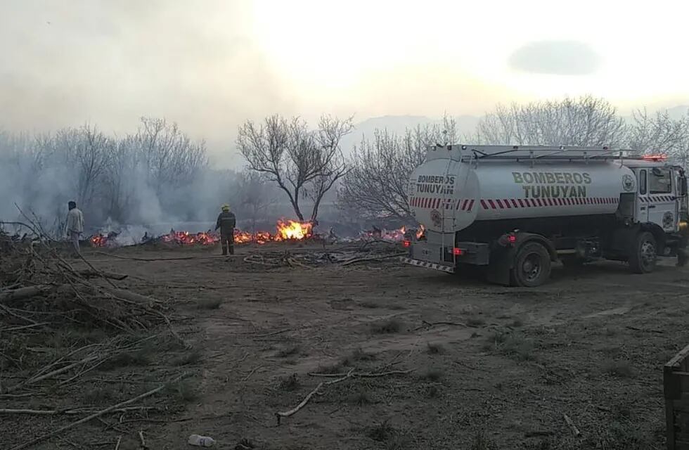 Los incendios intencionales en Tunuyán han desbastado más de 800 hectáreas.