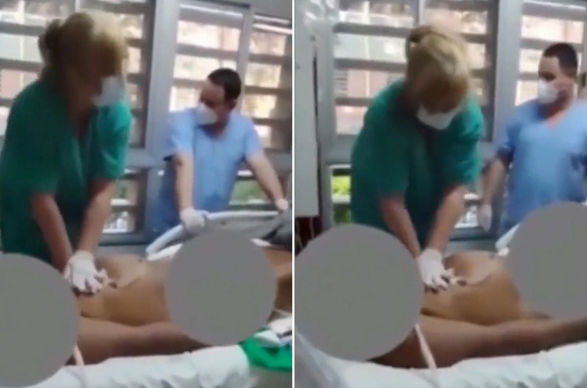 Médicos y enfermeros se filmaron mientras reanimaban a un paciente entre carcajadas. Foto: Captura de video