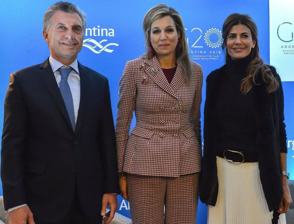 El encuentro entre Mauricio Macri, Juliana Awada y la Reina Máxima.