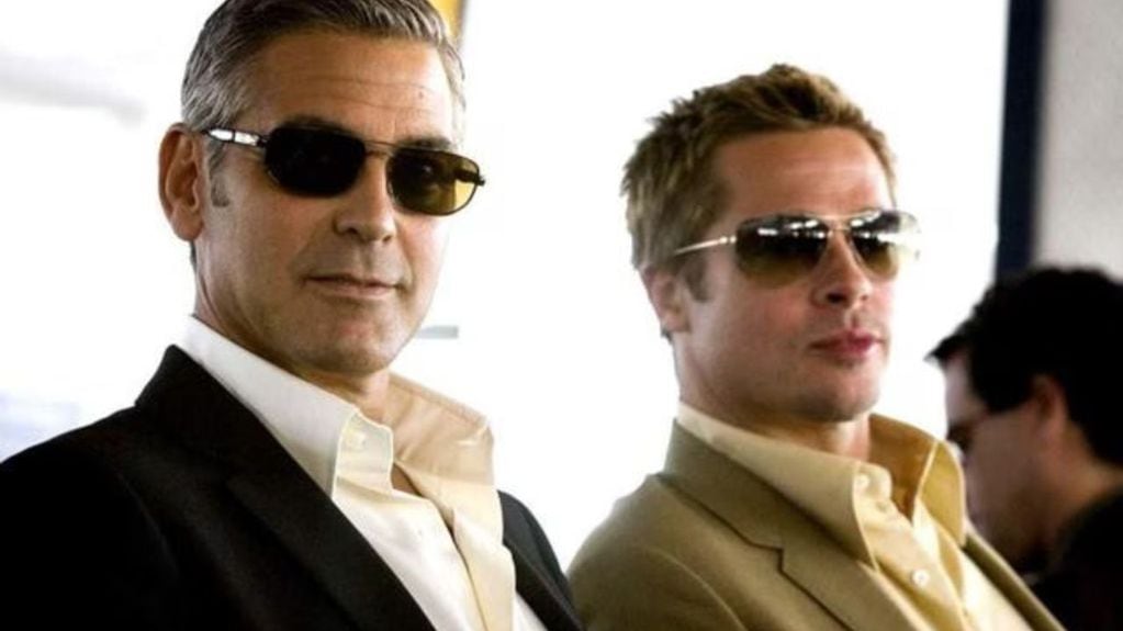 George Clooney y Brad Pitt en la trilogía "Ocean Eleven"