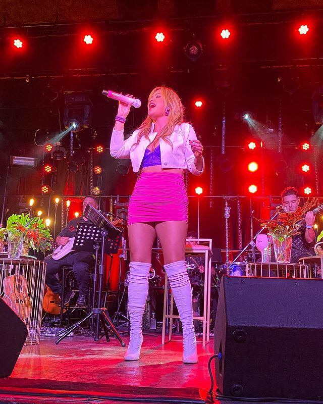 La cantante impactó con el look que eligió para hacer su show en La Trastienda / Foto: Instagram