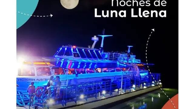 El Catamarán de Iguazú retoma los paseos de la Luna Llena
