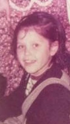 Nazarena Vélez cuando era una niña
