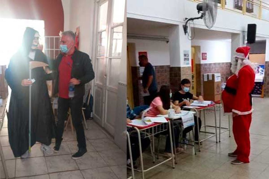 Papá Noel y San La Muerte emitieron su voto en el interior de Córdoba.