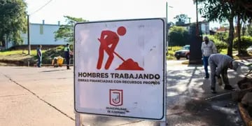 La avenida Córdoba se halla en obras de colocación de hormigón