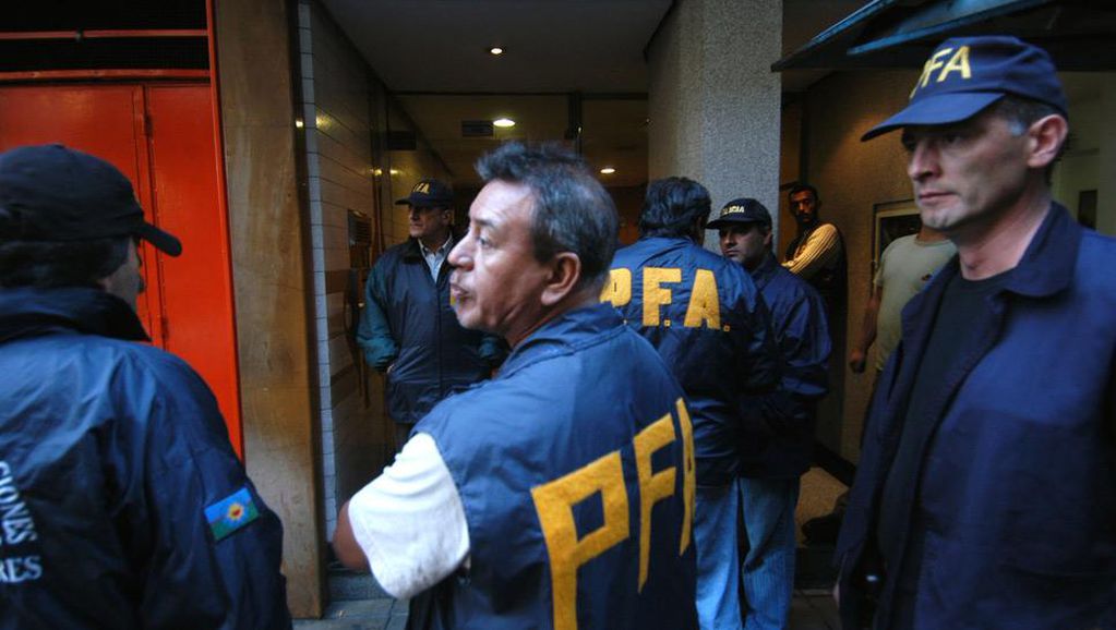 La Policía Federal Argentina, al momento de conocerse el "Robo del Siglo".