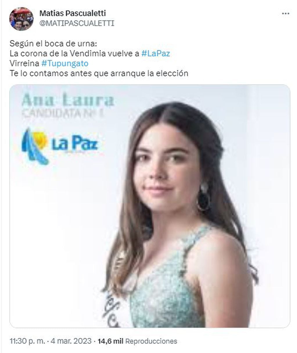 Ya lo sabían colegas en redes: la reina Nacional sería de La Paz