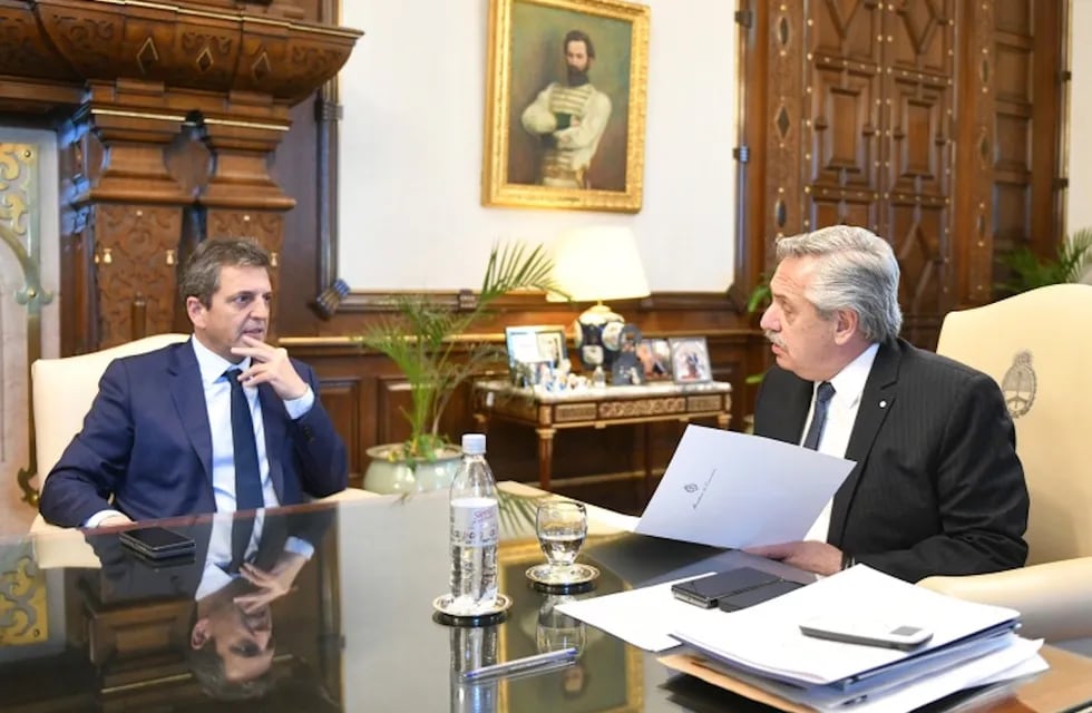 El ministro de Economía, Sergio Massa, se reunió con el presidente Alberto Fernández.