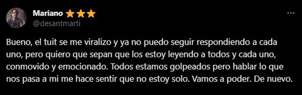 El usuario quedó conmovido con la repercusión que tuvo su pedido.