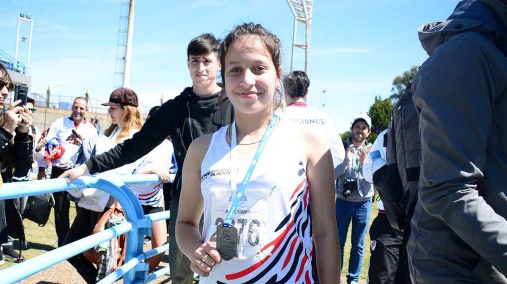 Martina Prieto, la obereña que se lució en lanzamiento de jabalina en los Juegos Nacionales Evita 2019.