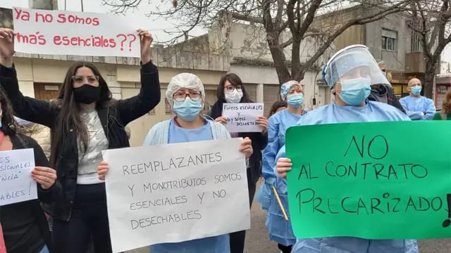 Protesta en el Hospital Geriátrico Provincial de Rosario