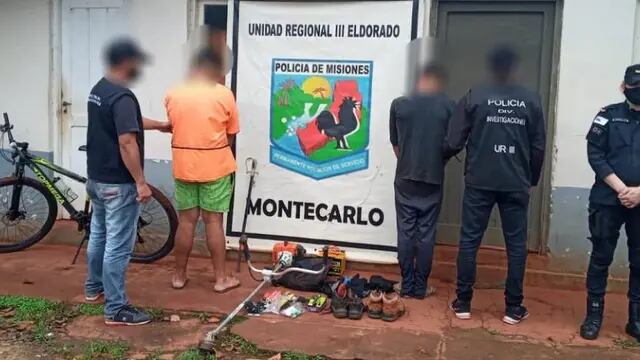 Tres jóvenes detenidos por robar en una casa en Montecarlo