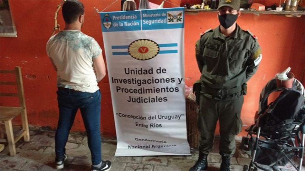 Operativo narcomenudeo en Gualeguaychú.
Crédito: Gendarmería N