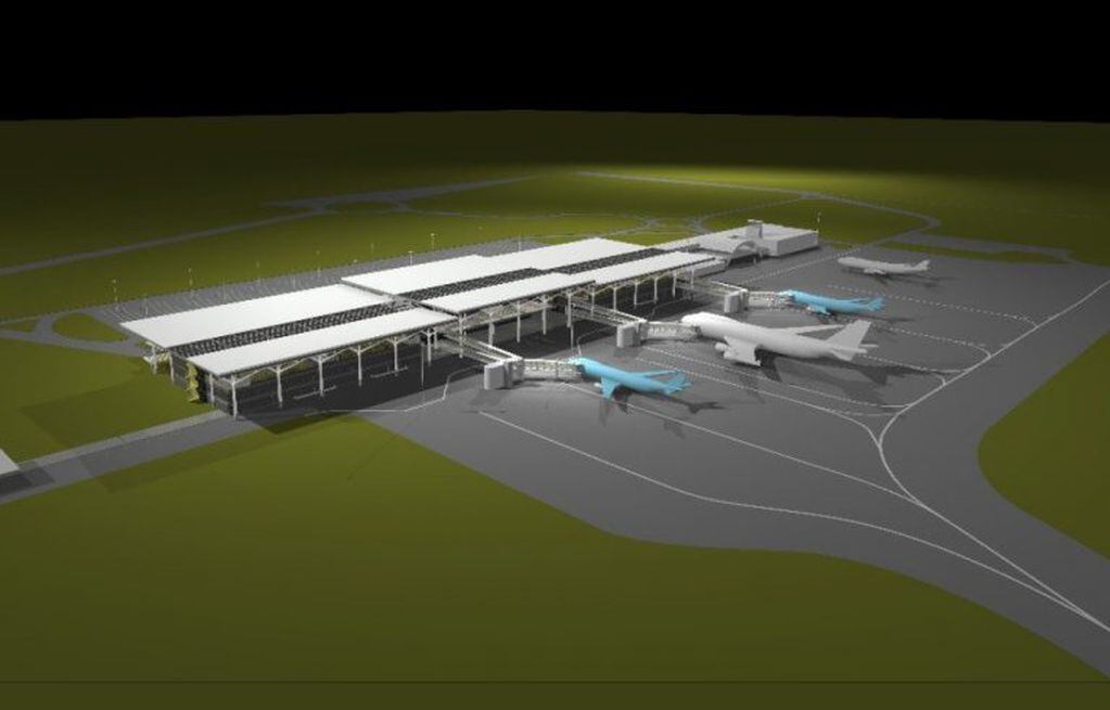 Se conoció cómo quedará la nueva terminal del Aeropuerto de Rosario. (Prensa Aeropuerto)