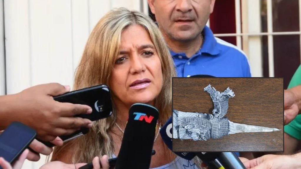 Así es la "chuza" con la que Hugo Arredondo intentó atacar a la fiscal Claudia Ríos.