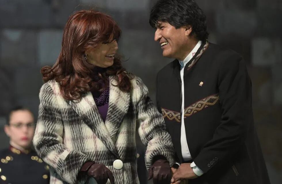Evo Morales y Cristina Fernández de Kirchner (FTP/CLARIN)