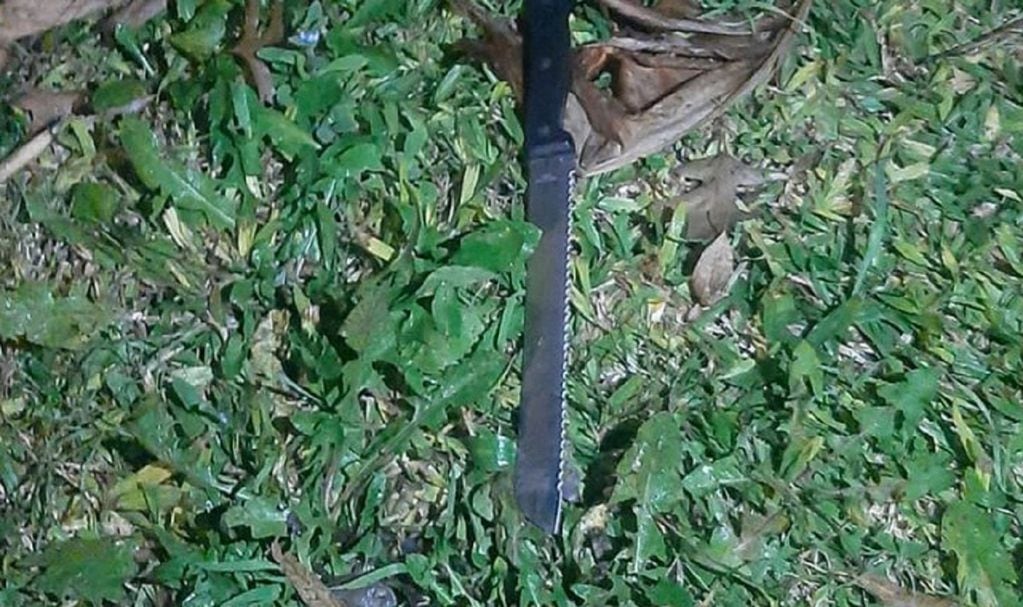 El cuchillo que encontraron en la casa de Chano luego de aquella noche.