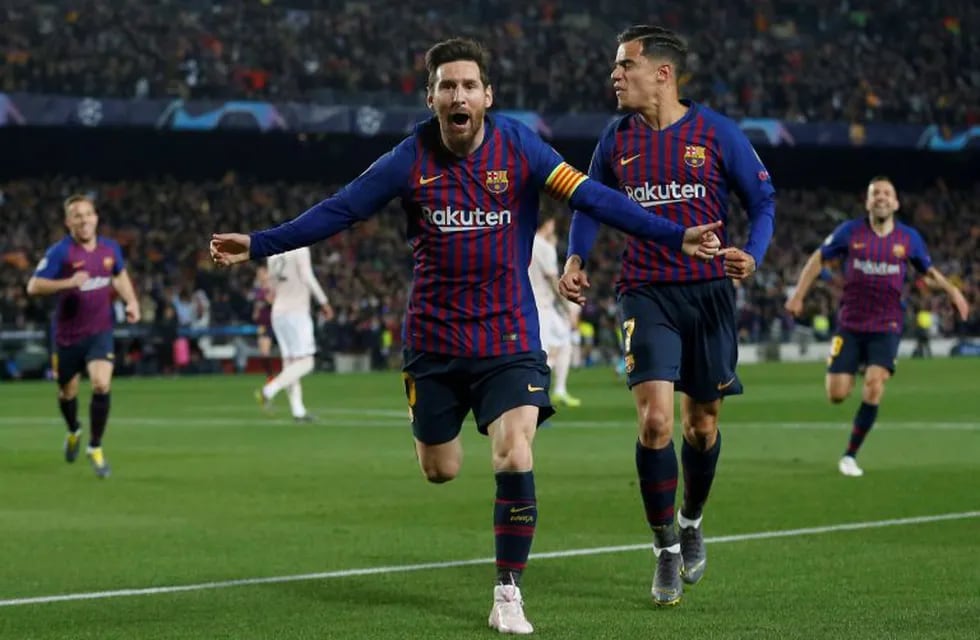 Con un doblete de Messi, Barcelona venció 3-0 a Manchester United y se clasificó a semifinales de la Champions. (REUTERS)