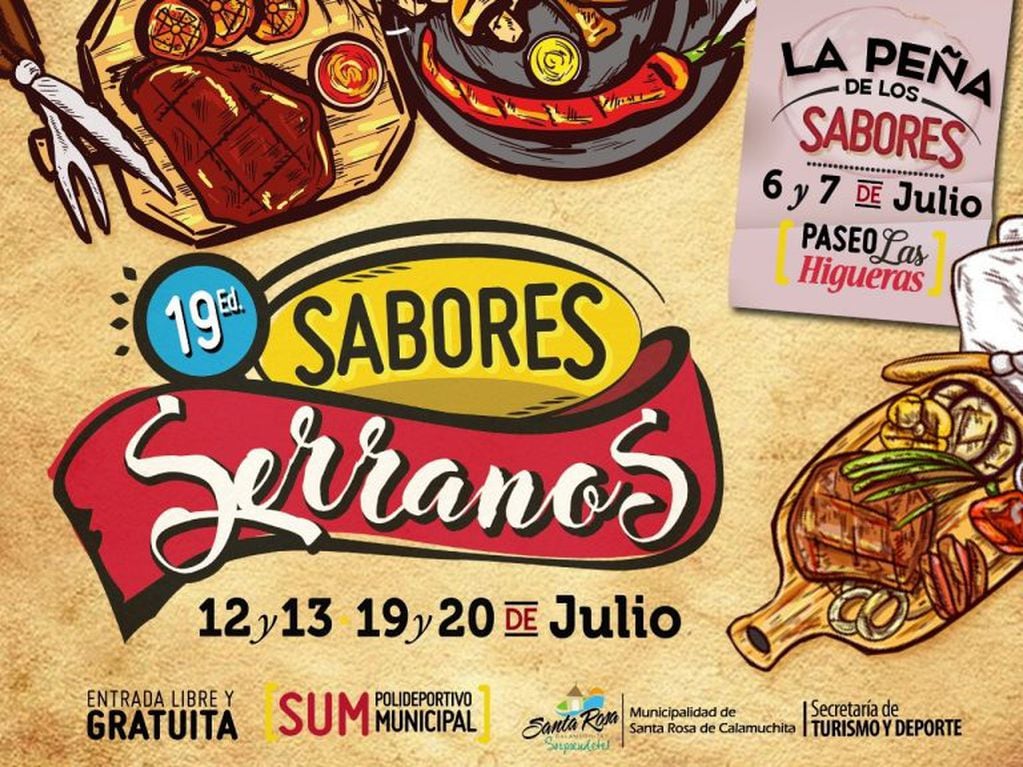 Una variada oferta gastronómica y espectáculos para toda la familia formarán parte de la propuesta de Santa Rosa de Calamuchita.