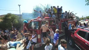 Festejos en Laguna Larga, el pueblo de Paulo Dybala.