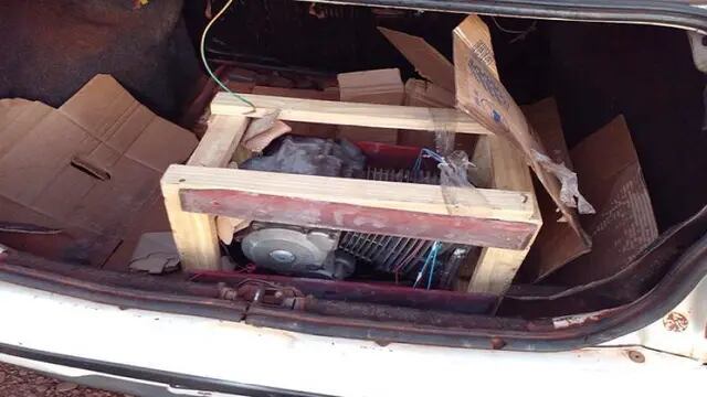 Wanda: secuestran una motoparte adulterada transportada en el baúl de un auto