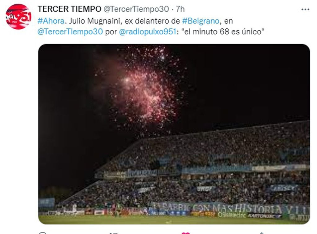 Como todos en Belgrano, Julio Mugnaini está impactado con el apoyo del público.