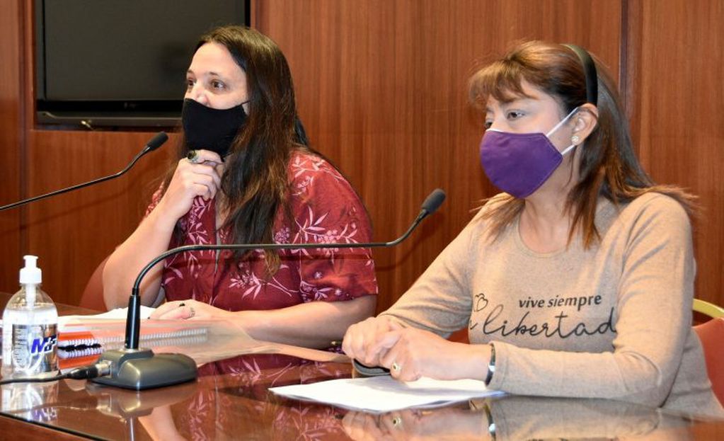 La abogada Mariana Vargas (izq.) sostuvo en su exposición que "todo femicidio es evitable".
