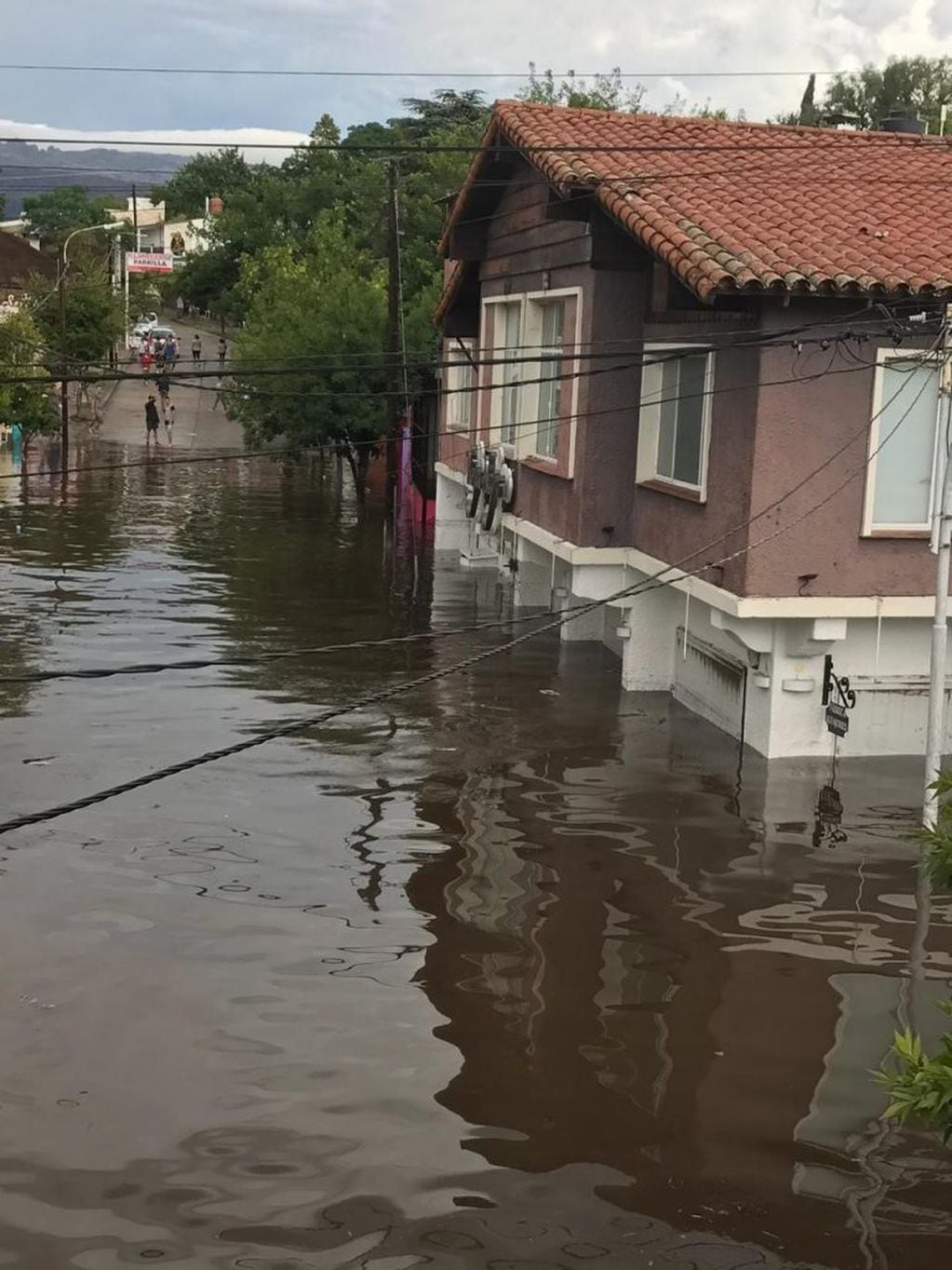 Inundación en Mina Clavero (Gentileza Departamental San Alberto).