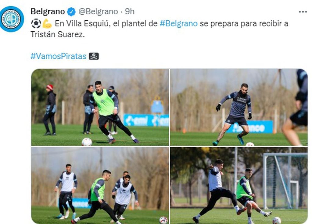 Belgrano, con cambios para seguir firme arriba ante Tristán Suárez.