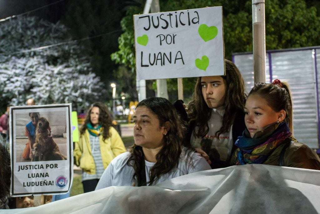 Marcha por la muerte de Luana Ludueña. (La Voz)