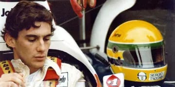 Ayrton Senna tiene una Gigantografía en Sao Paulo.