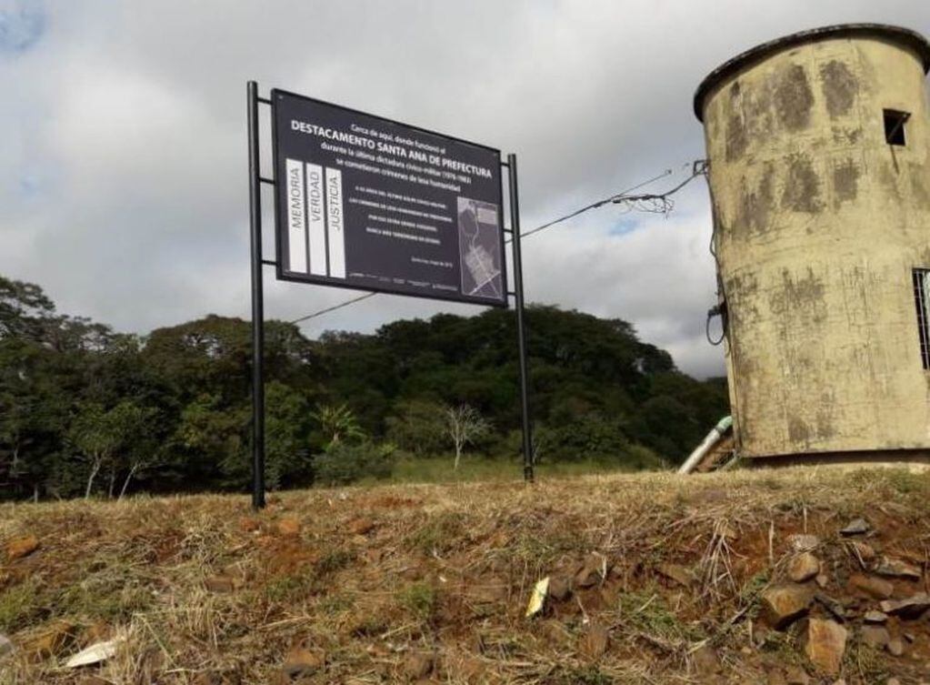 Declararon "Sitio de la Memoria" al ex destacamento de Prefectura de Santa Ana. (Foto: Twitter)
