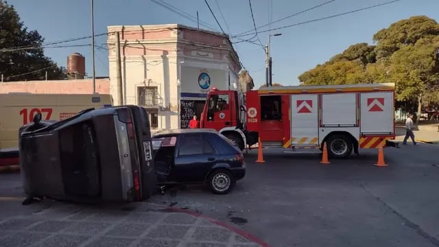 Accidente vial en barrio San Vicente