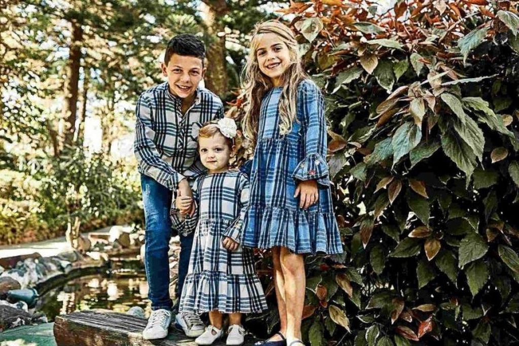 Bastian, Lola y Emma Demichelis en 2019 para Enfans.