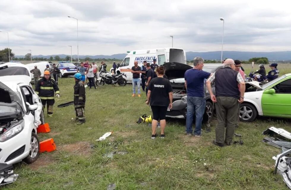 Accidente en ruta 5 camino a Alta Gracia