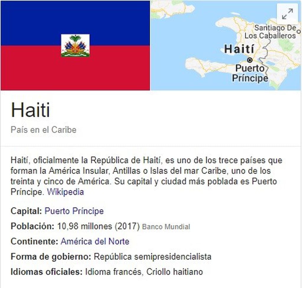 Ubicación de Haití