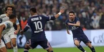 Con Messi en cancha, el PSG empata con el Marsella de Sampaoli