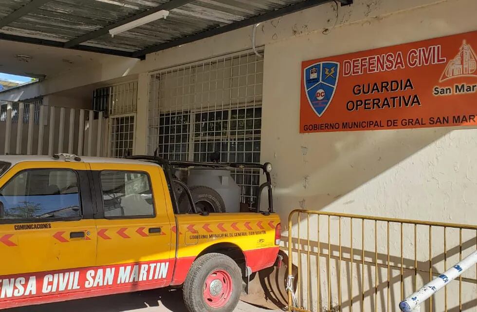 Defensa Civil de San Martín recibió equipos de radicomunicaión para ser instalados en el secano del norte del departamento. Gentileza Municipalidad de San Martín