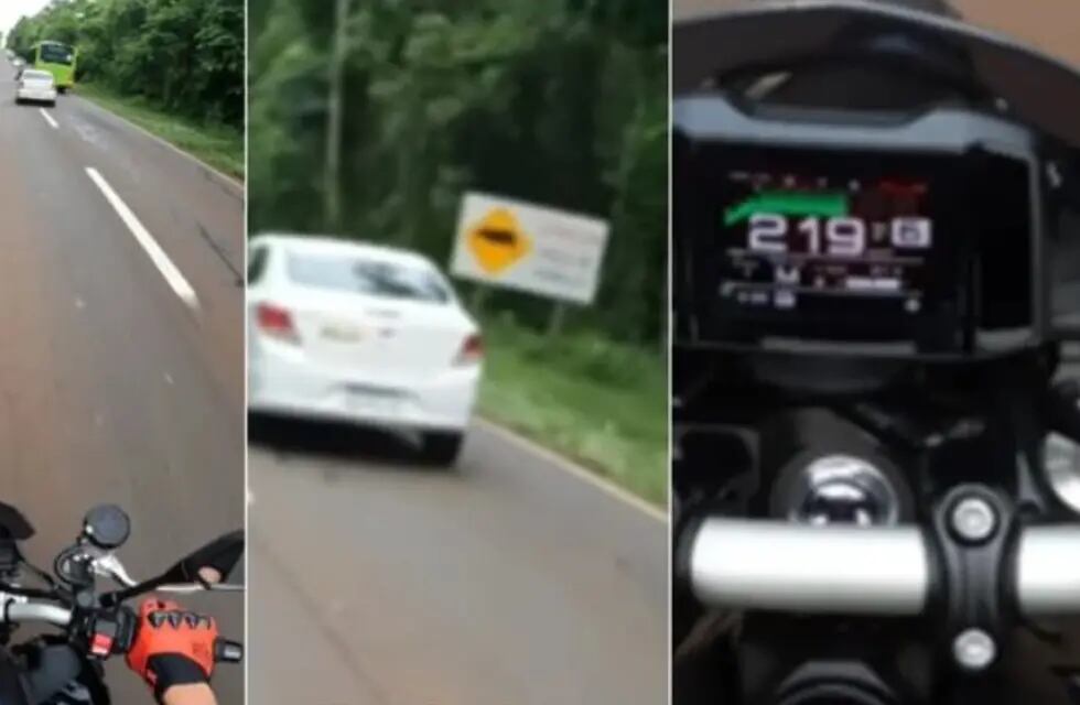 Le suspendieron la licencia al motociclista que se filmó circulando a más de 215 km/h dentro del Parque Nacional Iguazú.